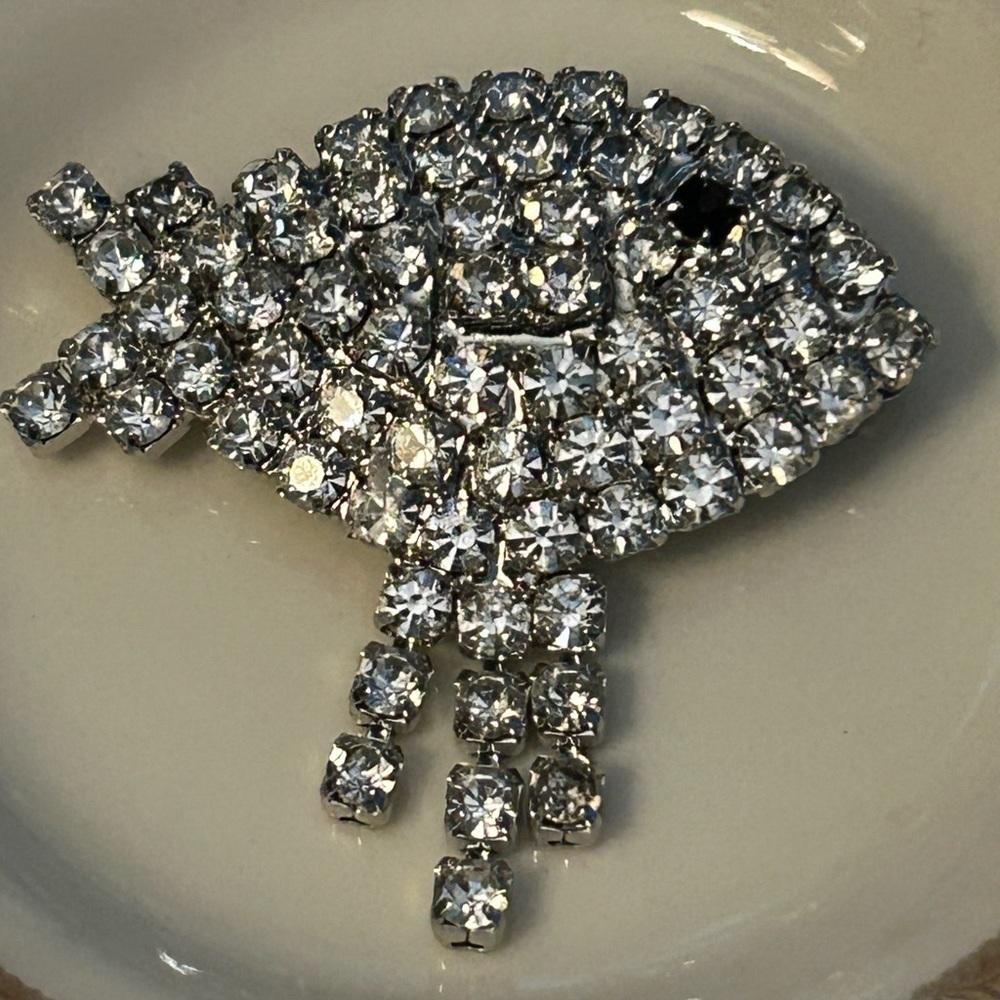 Vintage Rhinestone Fish - Picture 2 of 5